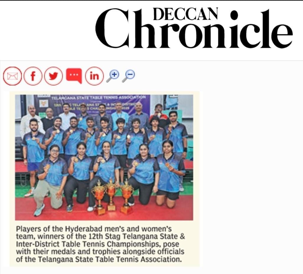 12th STAG Telangana State and Inter District Table Tennis Championship-2025