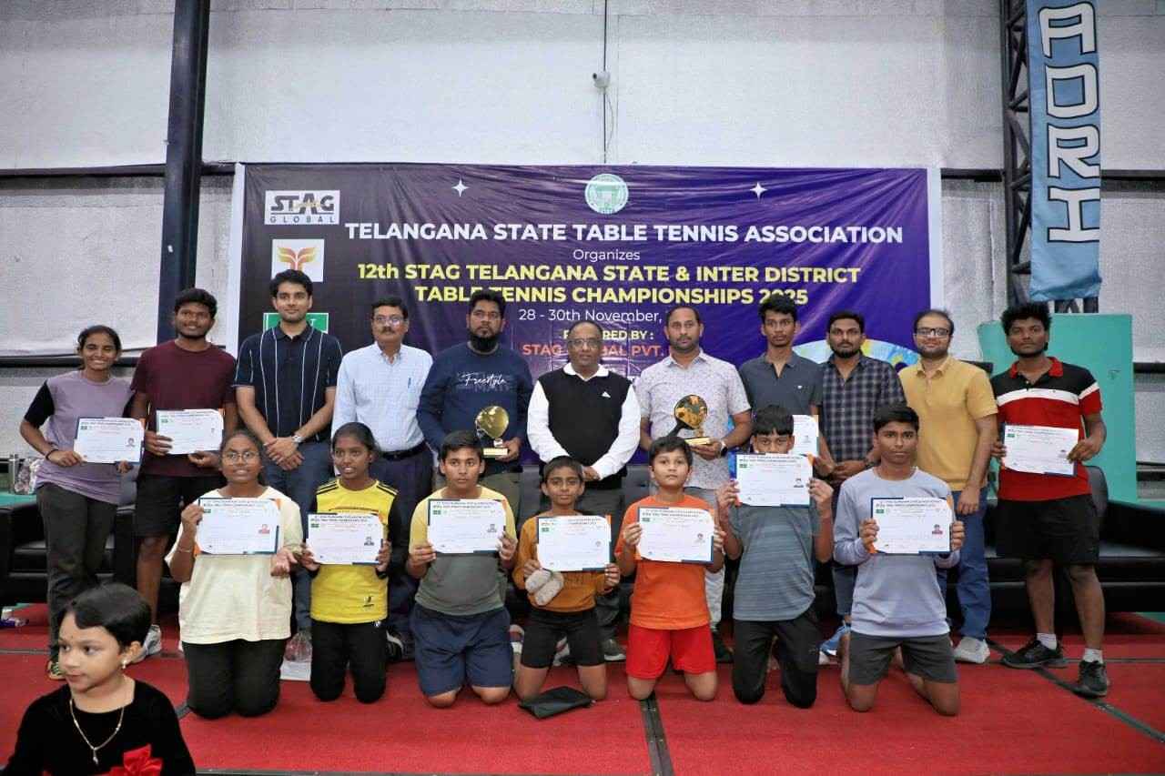 12th STAG Telangana State & Inter District Table Tennis Championships 2025