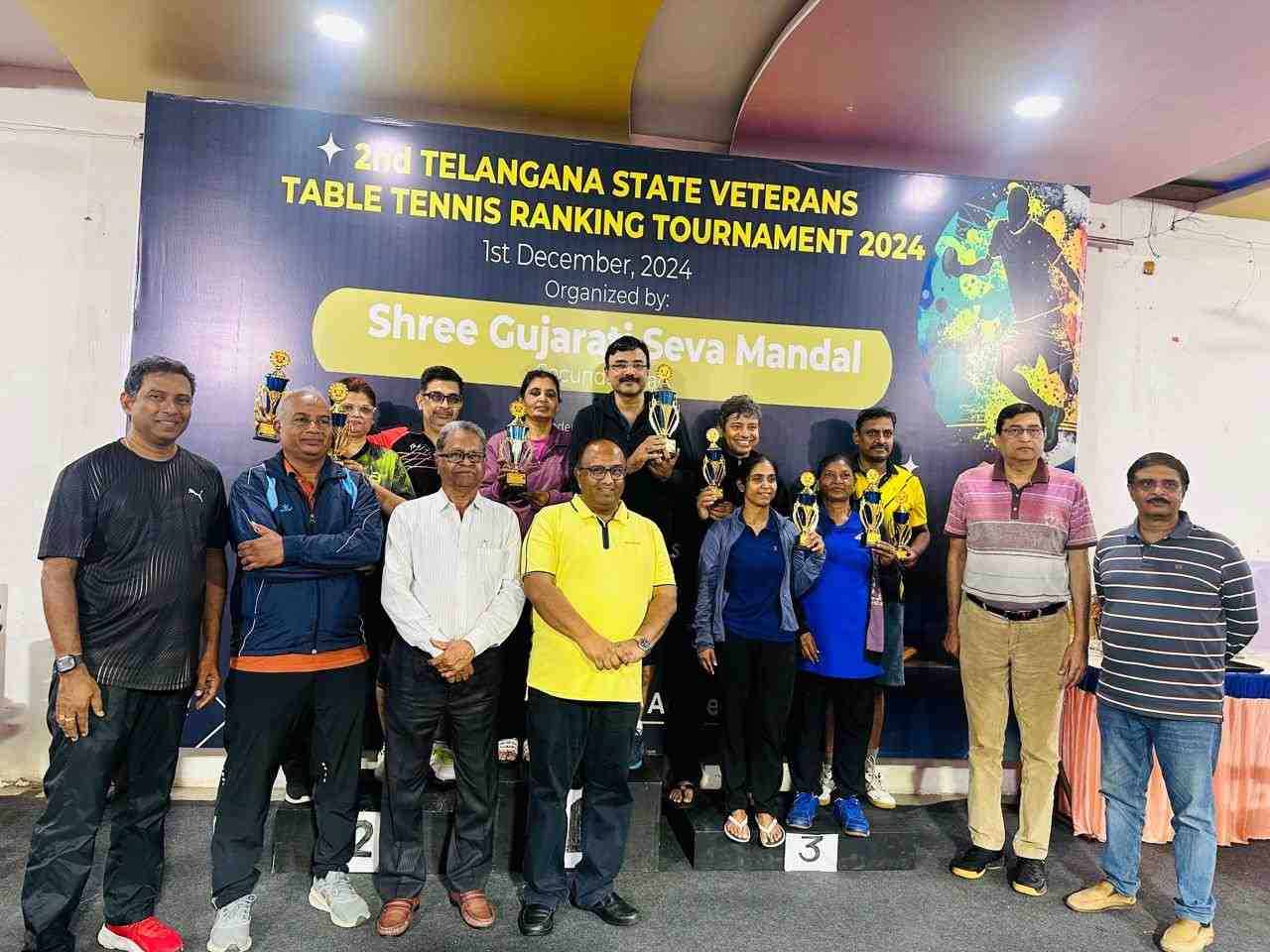 2ND TELANGANA STATE VETERANS TABLE TENNIS RANKING TOURNAMENT 2024
