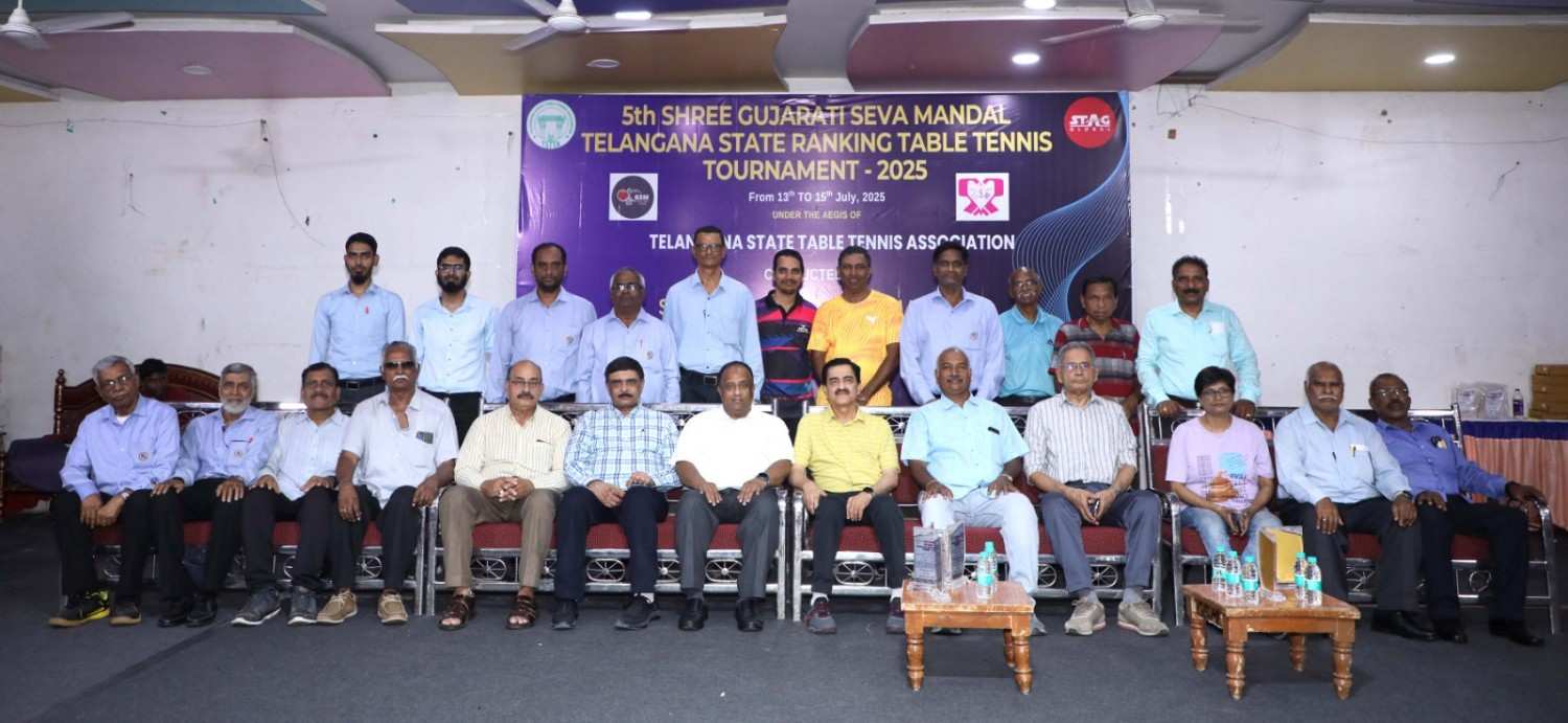 5th Shree Gujrati Seva Mandal Telangana State Ranking Table Tennis Tournament - 2025