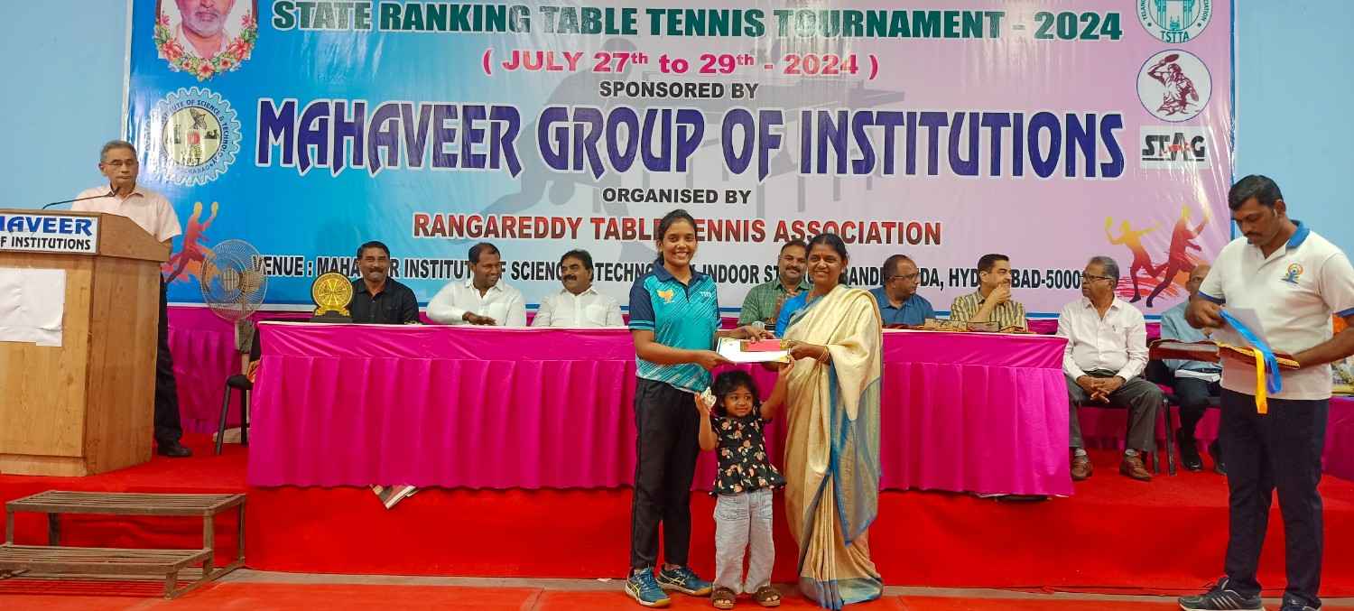 Late. SAMREDDY SUDARSHAN REDDY MEMORIAL TELANGANA STATE RANKING TABLE TENNIS TOURNAMENT - 2024