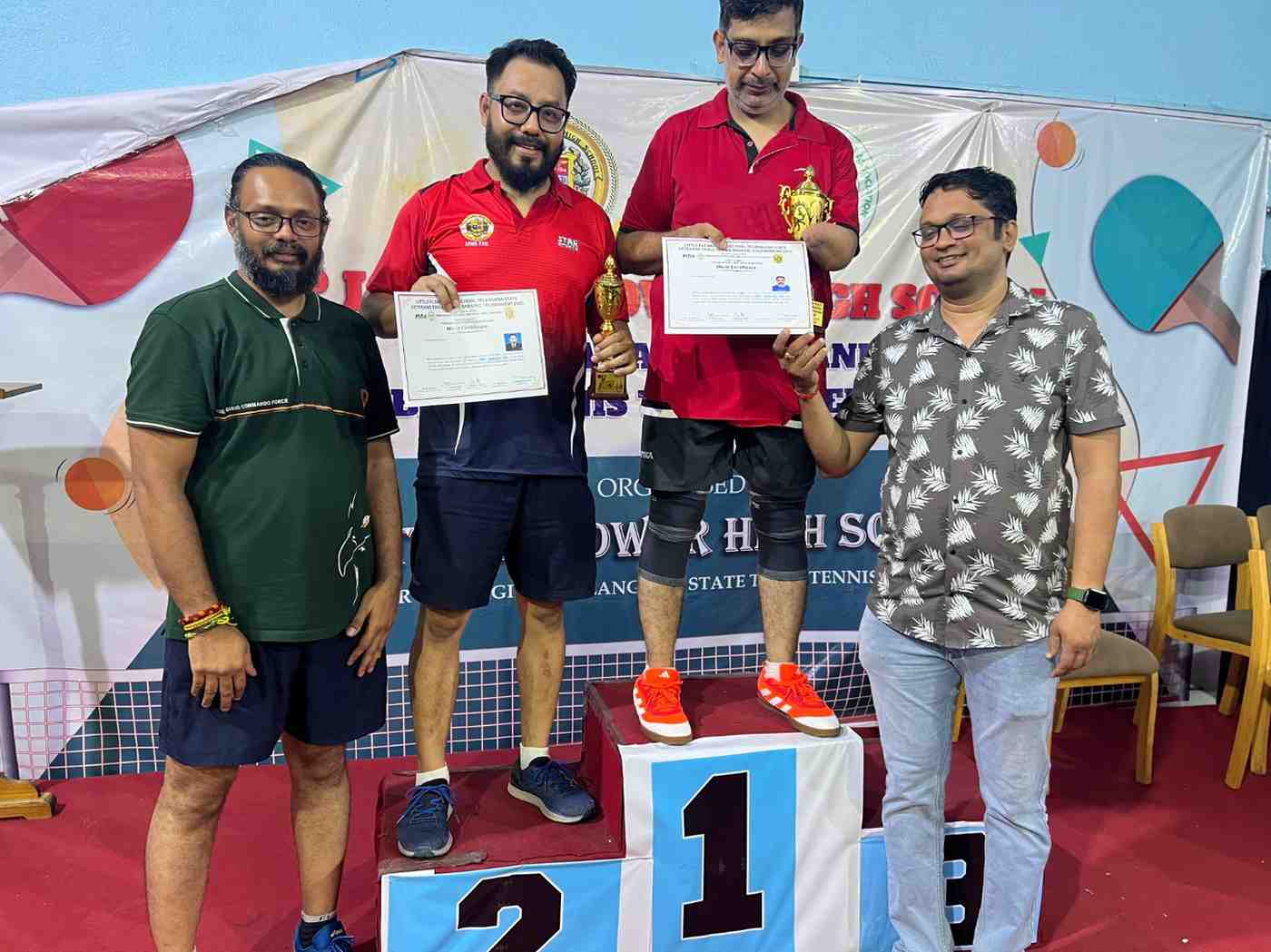 Little Flower High School Telangana State Veterans Table Tennis Tournament 2025